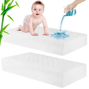 Bed Covers Crib Sheet Terry Water Proof Washable Crib Mattress Protector Quilted Toddler Mattress Pad
