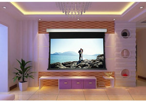 Danh Sách Mới 4K Alr Tinh Thể Màu Đen Tab-Căng Thẳng Sang Trọng Máy Chiếu Điện Màn Hình Treo Tường & Trần Cơ Giới Màn Hình Chiếu - Product Image 5