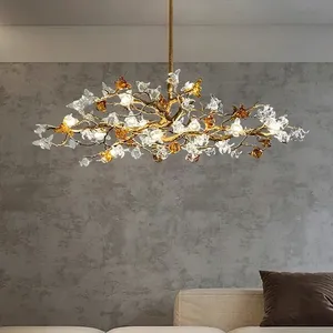 Lustres LED Rétro Cuivre Or Style Chinois Branche D'arbre <span class=keywords><strong>Suspension</strong></span> Lampes Suspendues Télécommande Milieu Salon <span class=keywords><strong>Salle</strong></span> <span class=keywords><strong>À</strong></span> <span class=keywords><strong>Manger</strong></span> - Product Image 2