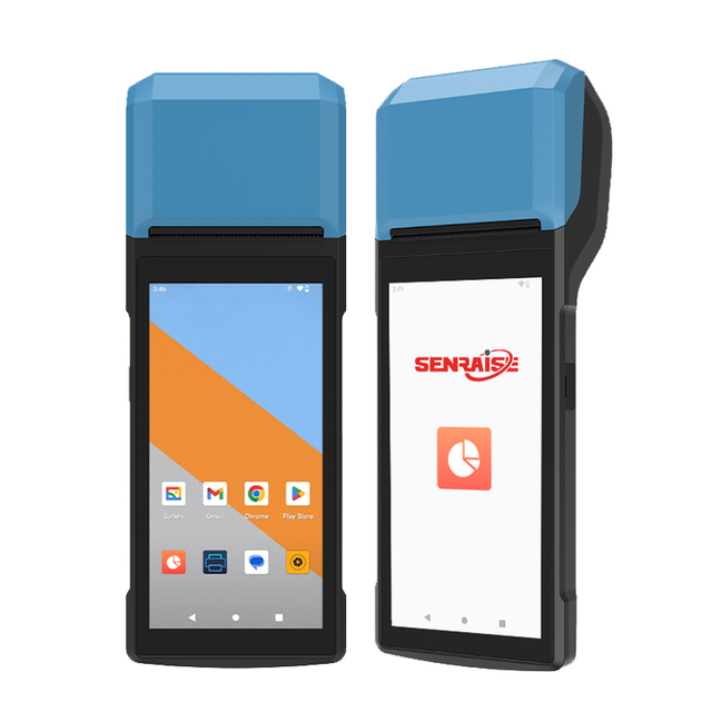 Handheld Restaurant Ordering 4G 5MP Camera Mobile Parking Receipt Printer Android POS Terminal with Printer for Retail Lottery