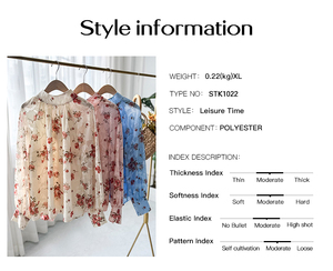Collezione Autunno 2026: <span class=keywords><strong>Camicetta</strong></span> da Donna con Maniche a Sbuffo e Motivo Floreale - Product Image 5