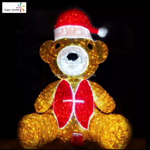 Luces decorativas para el hogar con diseño de oso LED para decoración exterior, festivales, grandes decoraciones navideñas para exteriores - Product Image 6