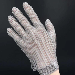 Gants en maille de chaîne en acier inoxydable 304/316L personnalisables, résistants aux coupures, pour l'abattage, la transformation de la viande et la protection en jardinage - Product Image 4
