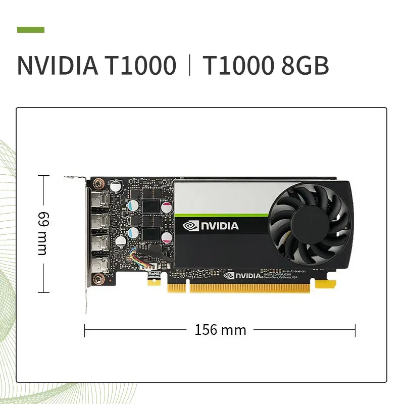 NVIDIA 쿼드로 T1000 4G(900-5G172-2550-000) 그래픽 전문 그래픽 카드