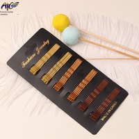 Ensemble de 30 épingles à cheveux petite vague noir marron dégradé pince en métal coiffure accessoires de cheveux pour femmes filles enfants vente en gros
