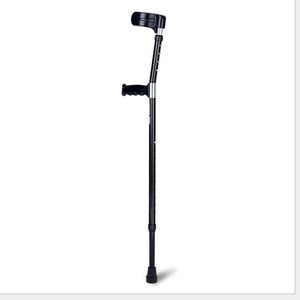 Aluminum Alloy Elbow <b>Crutch</b> Black Adjustable Height <b>Walking</b> Aid For Disabled People Rehabilitation Support - Product Image 1