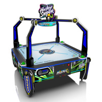 Machine d'arcade de hockey aérien multijoueur populaire HC America, jeu de hockey de table commercial à monnayeur avec éclairage LED interactif