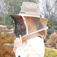 Imker Anti-Bienen-Hut Bienenstock Imkerei Cowboy-Hut Moskito-Bienen-Insektennetz Schleier Kopf-Gesichts-Schutz