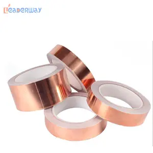 뜨거운 인기 상품 접착성 구리 포일 테이프/장, 구리 포일 50m 두 배 측, 전기 철사 섬유를 위한 전기 유도 구리 포일 - Product Image 3