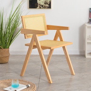 Furnitur Rotan Gaya Wabi-Sabi untuk Kantor di Halaman, Kursi Santai Luar Ruangan, Meja dan Kursi Makan, Furnitur Rotan yang Nyaman - Product Image 6