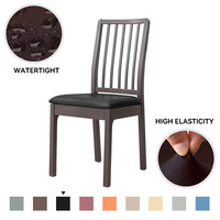 Housse de siège de chaise en PU imperméable et anti-poussière, couleur unie, élastique, pour toutes les saisons, pour fauteuils légers
