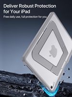 Étui de protection intégrale 360° hybride TPU+Aluminium avec béquille double multi-angle réglable et support pour stylet intégré pour iPad A16/10e génération