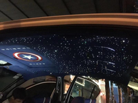 Décoration de plafond de voiture 18W, effet étoiles météores, moteur d'éclairage LED à fibres optiques RGB