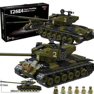 1/28 échelle Ww2 World of Tanks char moyen T26e4 Super <span class=keywords><strong>Pershing</strong></span> Kit de modèle en plastique Mini soldat figurines ensemble de blocs de construction - Product Image 6