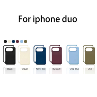 Coque pour iPhone Duo 2027, coque de téléphone en silicone liquide d'origine, antichoc, pour Apple iPhone Duo