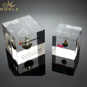 Quà Tặng Lưu Niệm Bằng Acrylic Thiết Kế Theo Yêu Cầu Độc Đáo Lucite Cube Oil Drop Bedweight