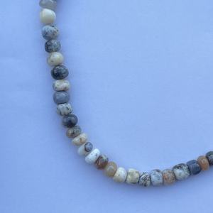 6mm 8mm 10mm Natural Dendrite <b>Opal</b> Smooth Rondelle Gemstone Beads IGI Certified for Jewelry Making <b>Necklace</b> White Black Brown - Product Image 2