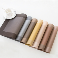 STARUNK Sets de table résistants à la chaleur et antidérapants pour table à manger, lavables, durables, en vinyle tissé, sets de table en PVC, luxe pour la salle à manger