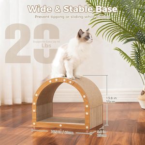 <span class=keywords><strong>Griffoir</strong></span> pour <span class=keywords><strong>chat</strong></span> durable et moderne en carton, antidérapant, sûr, grand format, avec tunnel de griffonnage, pour chats d'intérieur, toutes saisons, s'adaptant à la décoration de la maison - Product Image 2