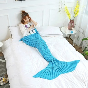 Robe tricotée à la main couverture unie faites une sieste et portez une couverture en laine couverture <span class=keywords><strong>queue</strong></span> <span class=keywords><strong>de</strong></span> <span class=keywords><strong>sirène</strong></span> - Product Image 6