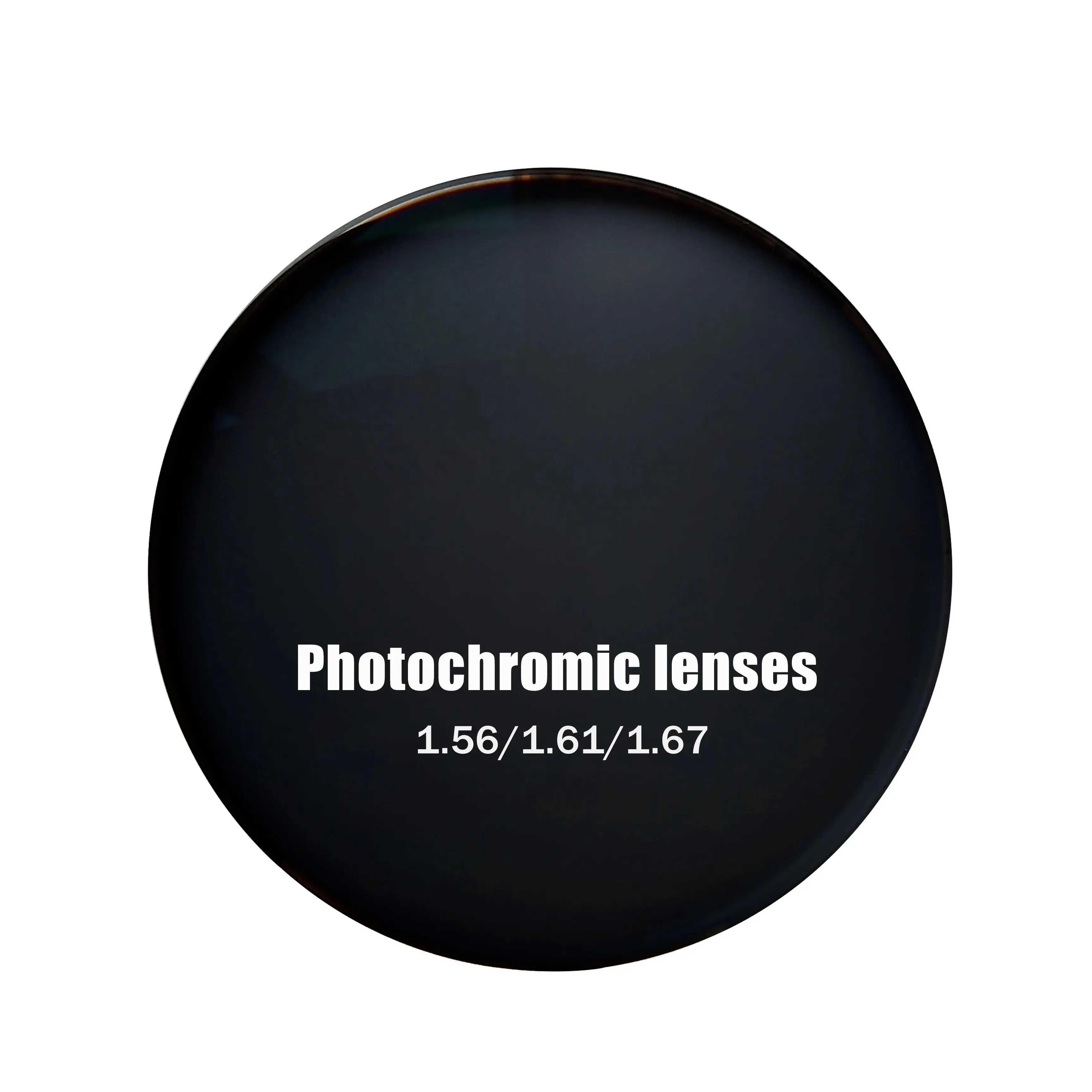 フォトクロミックレンズ1.56フォトクロミックブラウンhmc arコーティング光学レンズ