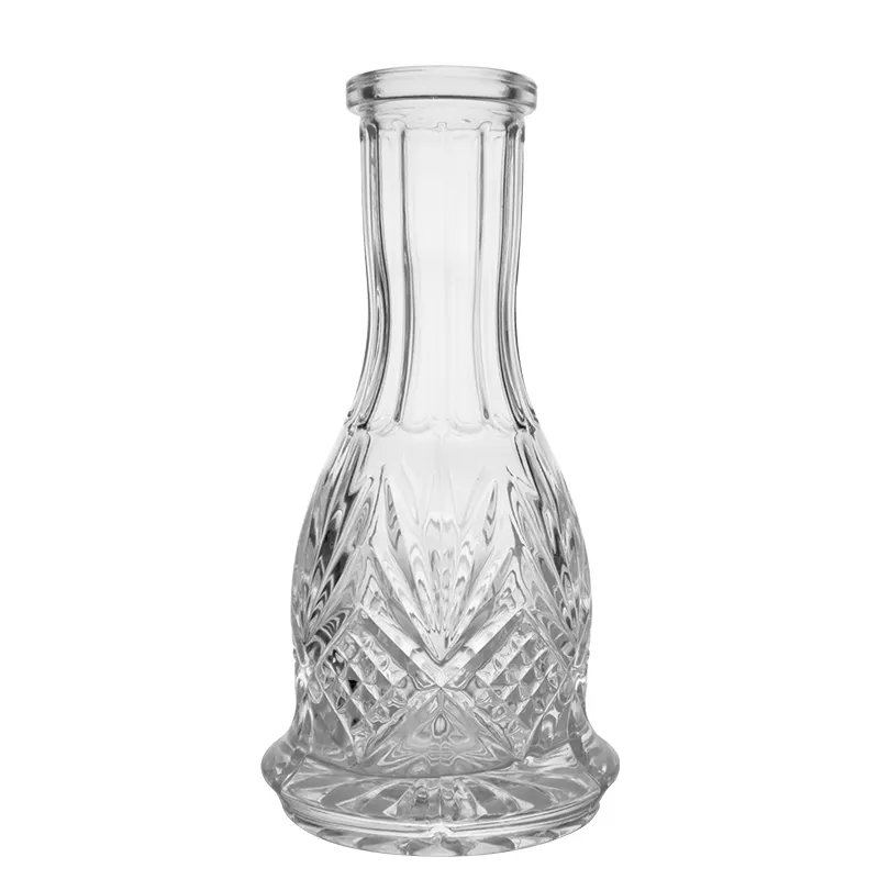 Groothandel Luxe Reliëf Crystal Custom Glazen Waterpijp Fles Shisha Accessoires