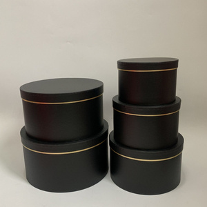 热卖纯色无logo圆形五件套花盒抱抱水桶插花礼品盒 - Product Image 5