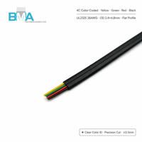Cable Modular 4P4C con Conector a Terminal de Alambre Estañado 26AWG 400MM/1.31ft, Aislamiento de PVC Negro para Cableado de Señal de Línea Telefónica y Sistemas de Seguridad