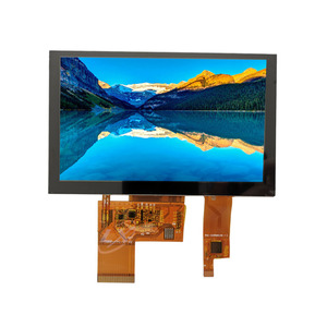 شاشة عرض لمسية LCD ذات ميزة tft ذات واجهة RGB 800*480 24 بت مقاس 5 بوصة شاشة مربعة مقاس 5 بوصة