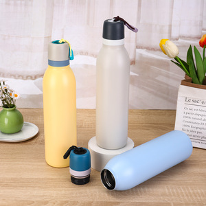 silverjet Insulated Stainless Steel Water Bottle 18oz 24oz Double Wall Vacuum <b>Flask</b> <b>With</b> Lid <b>Straw</b> For Outdoor Office Home Use - Product Image 4