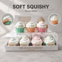 Jouet Squishy en forme de gâteau à la crème, à remontée lente, anti-stress, à presser, sonore, jouet de bureau, cadeau de fête, boîte surprise