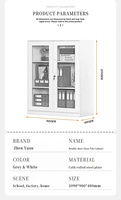 Armoire de rangement moderne en métal à 2 portes armoire de rangement en acier réglable buffet console table pour la maison bureau école classement