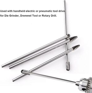 1/4 "ชุดหัวเจียรแบบหมุนก้าน6" ยาวถึงได้คู่สำหรับหัวเจียรแบบหมุนสำหรับเจาะงานไม้ดอกสว่านไดคัท - Product Image 4