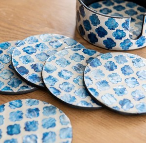 Gorgeous Mother of Pearl <b>Blue</b> <b>Coaster</b> Beautiful Mother of Pearl <b>Coasters</b> for Tableware - Product Image 2