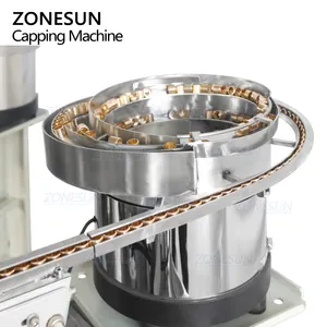 ZONESUN ZS-YG11U FEA15mm 자동 액체 알루미늄 향수 펌프 분무기 병 캡 압착 캡핑 기계