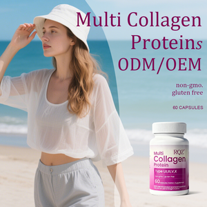 แคปซูลโปรตีนคอลลาเจนหลายชนิด (ประเภท IIIIVX) 60 เม็ด ปราศจากจีเอ็มโอ ปราศจากกลูเตน อาหารเสริมสำหรับผู้หญิง |   OEM/ODM แบบส่วนตัว - Product Image 2