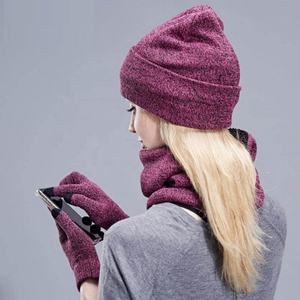 Ensemble 3 pièces bonnet, cache-cou et gants tactiles pour homme et femme – Vente en gros - Product Image 2
