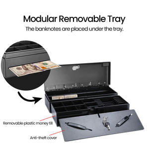 Cassetto Portadenaro TF460L con Coperchio <span class=keywords><strong>a</strong></span> Ribalta / Cassetta Portamonete Portatile - Product Image 3