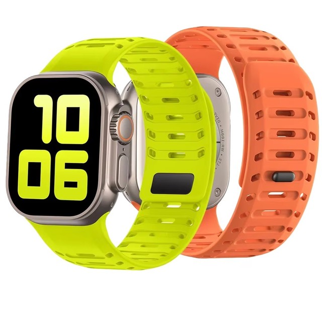 Sport Magnetic Band for Apple Watch Ultra 11/10/9/8/7/SE Soft Silicone Breathable Fashion Bracelet Strap IWatch 42/44/45/46/49mm