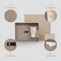 Ensemble cadeau d'affaires de luxe haut de gamme, logo personnalisé, carnet en cuir PU effet peau, tasse à café en acier inoxydable 304, cadeau durable