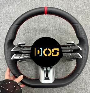 Volant en fibre de carbone personnalisé avec LED pour Mercedes-Benz 2015-2021 W205 C300 E260 E300 S400 G350 GLA <span class=keywords><strong>43</strong></span> GT <span class=keywords><strong>AMG</strong></span> GLB <span class=keywords><strong>GLC</strong></span> SL - Product Image 3