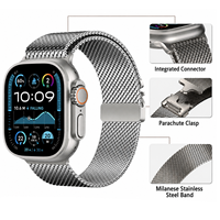 Correa de Malla de Acero Inoxidable de Alta Calidad para Apple Watch Series 11 10 Ultra SE, Estilo Ejecutivo con Cierre de Paracaídas Ajustable