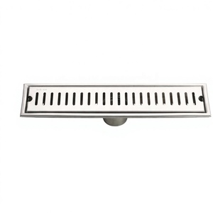 Ralo de Chuveiro Linear Moderno para Hotel, Retangular, com Coletor de Cabelos, Pés Ajustáveis, Anticorrosão, Ecológico, para Banheiro - Product Image 1