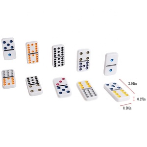 Jeu <span class=keywords><strong>de</strong></span> 6 dominos <span class=keywords><strong>en</strong></span> mélamine 28 carreaux <span class=keywords><strong>de</strong></span> domino colorés <span class=keywords><strong>Jeux</strong></span> <span class=keywords><strong>de</strong></span> <span class=keywords><strong>société</strong></span> familiaux classiques Jeu <span class=keywords><strong>de</strong></span> domino <span class=keywords><strong>en</strong></span> cuir Double 12 - Product Image 4