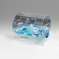 Boîte à billets de tombola, boîte à monnaies, boîte à suggestions, urne de vote en acrylique transparente sur pied, grande taille, personnalisable