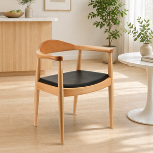 <span class=keywords><strong>Sillas</strong></span> de Comedor y Chaise Longue de Madera Maciza Hans Wegner <span class=keywords><strong>Wishbone</strong></span> al por Mayor para el Comedor - Product Image 1