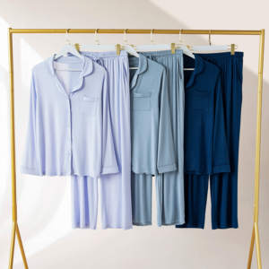 Pigiama Fung 8002 con Logo Personalizzato, Pigiama da <span class=keywords><strong>Donna</strong></span> a Maniche Lunghe, Abbigliamento da Notte 95% Viscosa e 5% Spandex, Pigiama Intero - Product Image 3