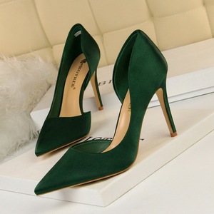 Silk Fashion Wholesale Pointed <b>Pumps</b> Stiletto High Women Royal Blue Heels - Product Image 5