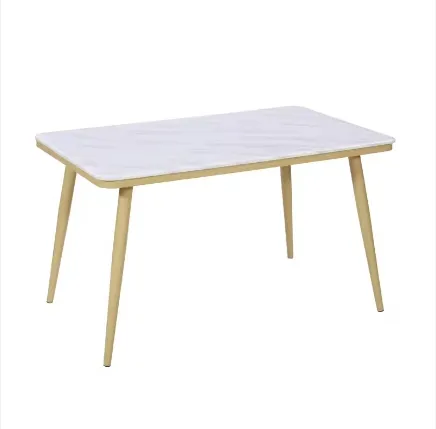 Moderne Vierkante Eettafel Met Lichte Luxe Fluwelen Gesinterde Steen En Bamboe In Een Strakke Stijl Voor De Eetkamer
