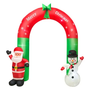 2021 Venta caliente inflable 2,4 M de Navidad puerta arqueada al aire libre de la decoración de la Navidad ornamento